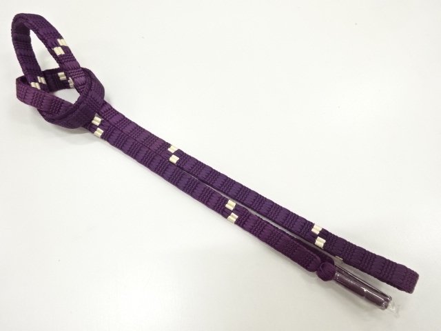 JAPANESE KIMONO / UNUSED HAND-TIED OBIJIME